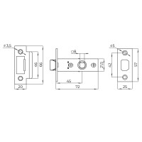 Защелка P-1 C Хром Защелка P-1 C Хром
