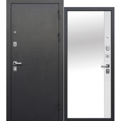 Геометрия Зеркало Антик серебро/Эмалит белый