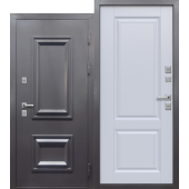 Дверь входная с терморазрывом 3D Багет букле антрацит/Белый матовый Дверь входная с терморазрывом 3D Багет букле антрацит/Белый матовый