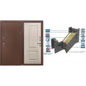 Дверь входная с терморазрывом Оптима Классик Антик медь/Бьянко (листв.беж.) Дверь входная с терморазрывом Оптима Классик Антик медь/Бьянко (листв.беж.)