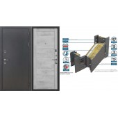 Дверь входная с терморазрывом Оптима Царга Антик серебро/Бетон снежный Дверь входная с терморазрывом Оптима Царга Антик серебро/Бетон снежный